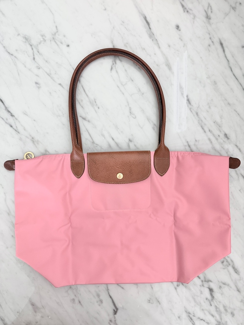 NWT Rare Longchamp Large Le Pilage Pink Shoulder Tote Limited Edition - Picture 7 of 11